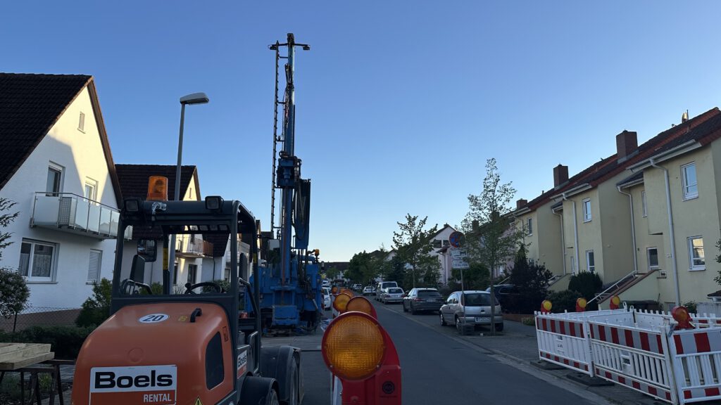 Bohrungsarbeiten im Ulmenweg.