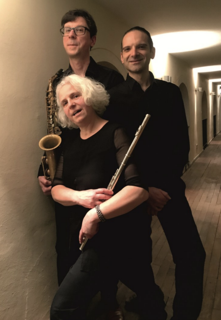 Cathrin Ambach (Querflöte), Sven Pudil (Saxophon) und Maurizio Viggiani (Klavier).
